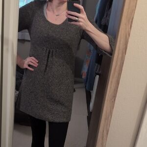 Max Studio Charcoal Knit Tunic
